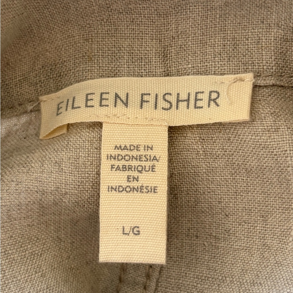 Eileen Fisher Patch Pocket Button-Down Linen Jack… - image 4